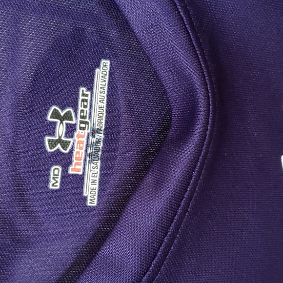 EUC UNDER ARMOUR TCU HORNED FROGS PURPLE CHARGED SHORT SLEEVE T jersey (M) - Picture 3 of 5